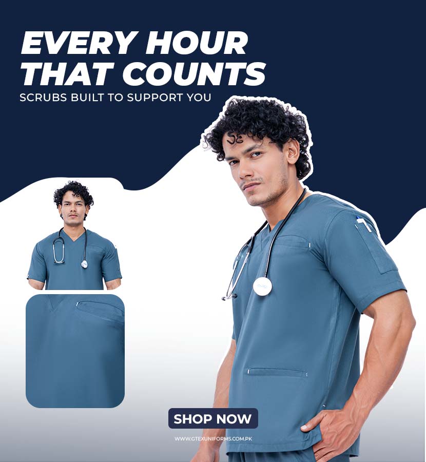 Premium Medical Scrubs in Pakistan by GTEX durable doctor, interns and nurse uniforms for healthcare professionals 2