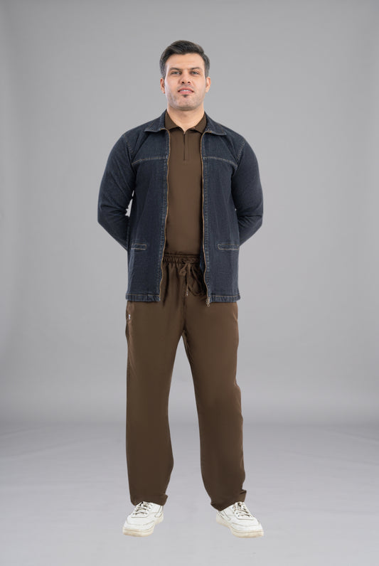 Buy Black Denim Limited Edition Upper Jacket Premium Quality Fashion Wear by GTEX Apparels Pakistan | Trendy Denim Outerwear for Stylish Casual and Professional Looks 1