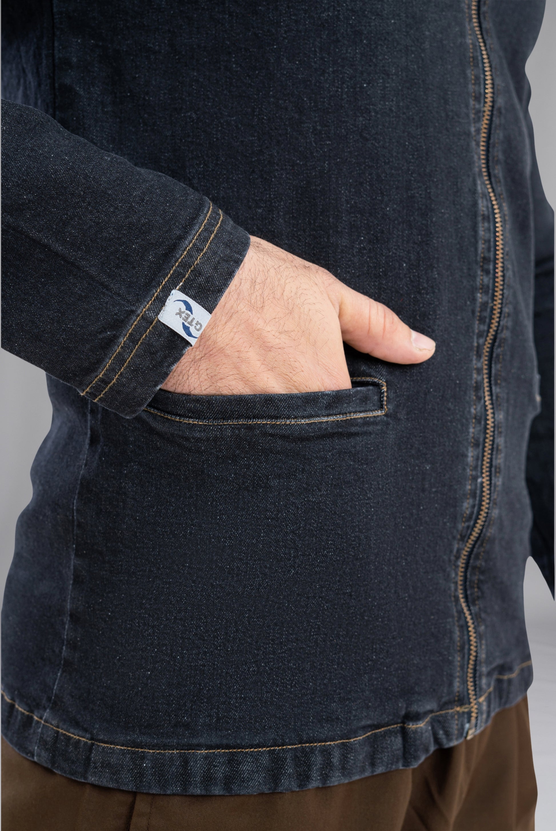 Buy Black Denim Limited Edition Upper Jacket Premium Quality Fashion Wear by GTEX Apparels Pakistan | Trendy Denim Outerwear for Stylish Casual and Professional Looks 6