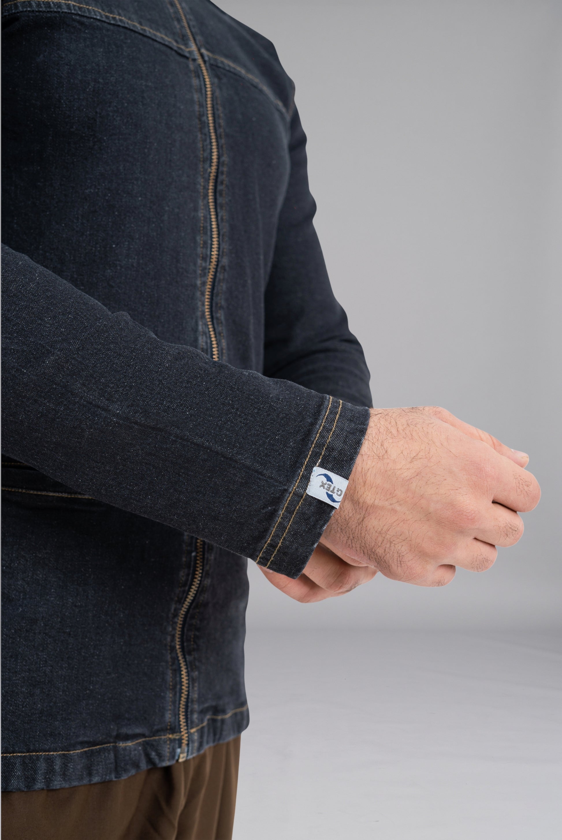 Buy Black Denim Limited Edition Upper Jacket Premium Quality Fashion Wear by GTEX Apparels Pakistan | Trendy Denim Outerwear for Stylish Casual and Professional Looks 7
