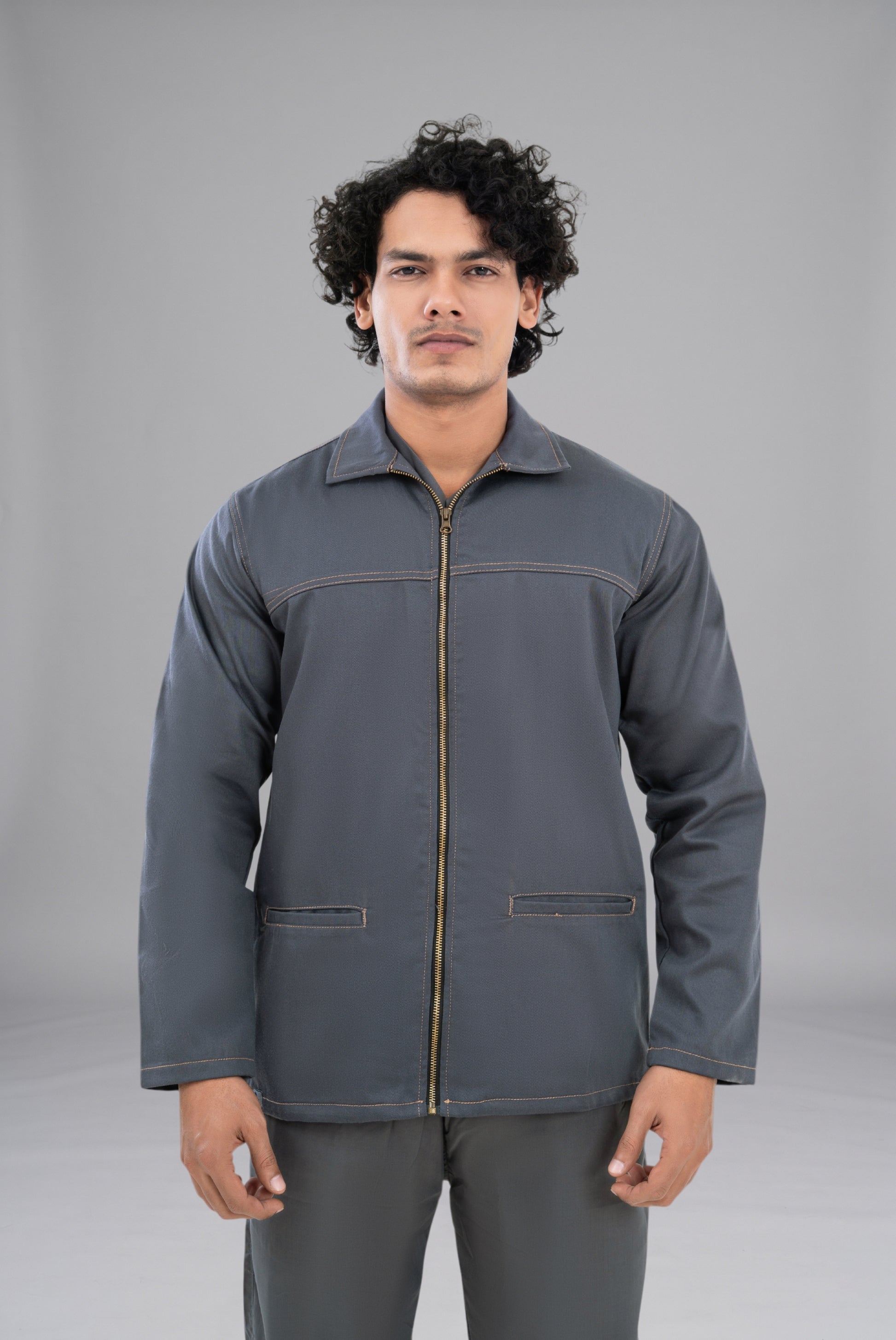 Shop Ash Grey Limited Edition Upper Jacket by GTEX Apparels Pakistan Stylish Premium Apparel with Durable Fabric and Quality Finish 