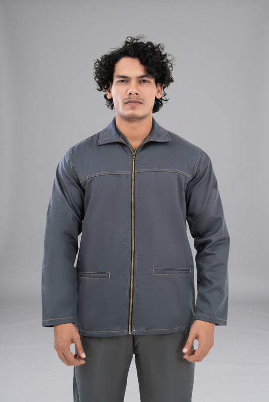 Shop Ash Grey Limited Edition Upper Jacket by GTEX Apparels Pakistan Stylish Premium Apparel with Durable Fabric and Quality Finish 