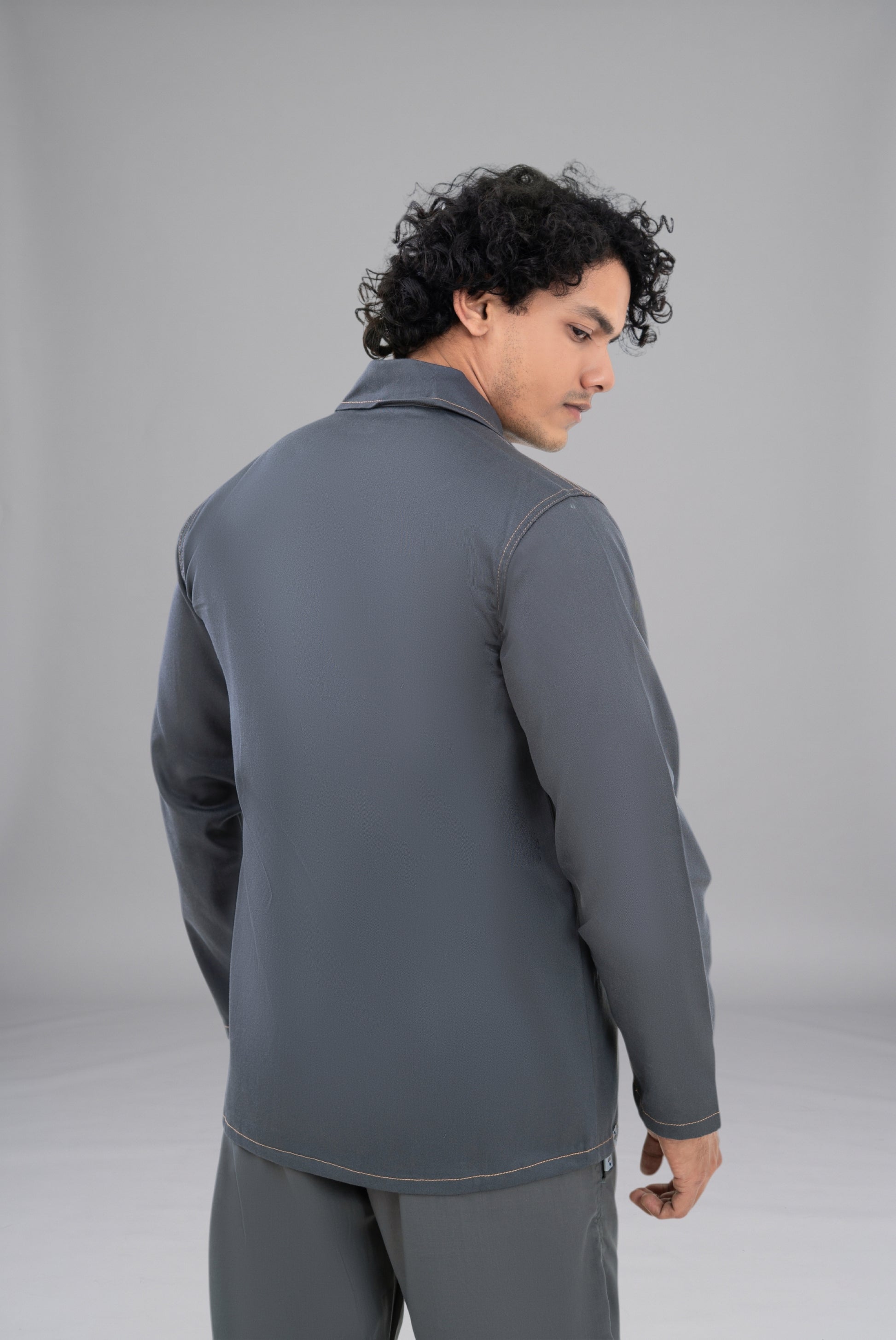 Shop Ash Grey Limited Edition Upper Jacket by GTEX Apparels Pakistan Stylish Premium Apparel with Durable Fabric and Quality Finish 3
