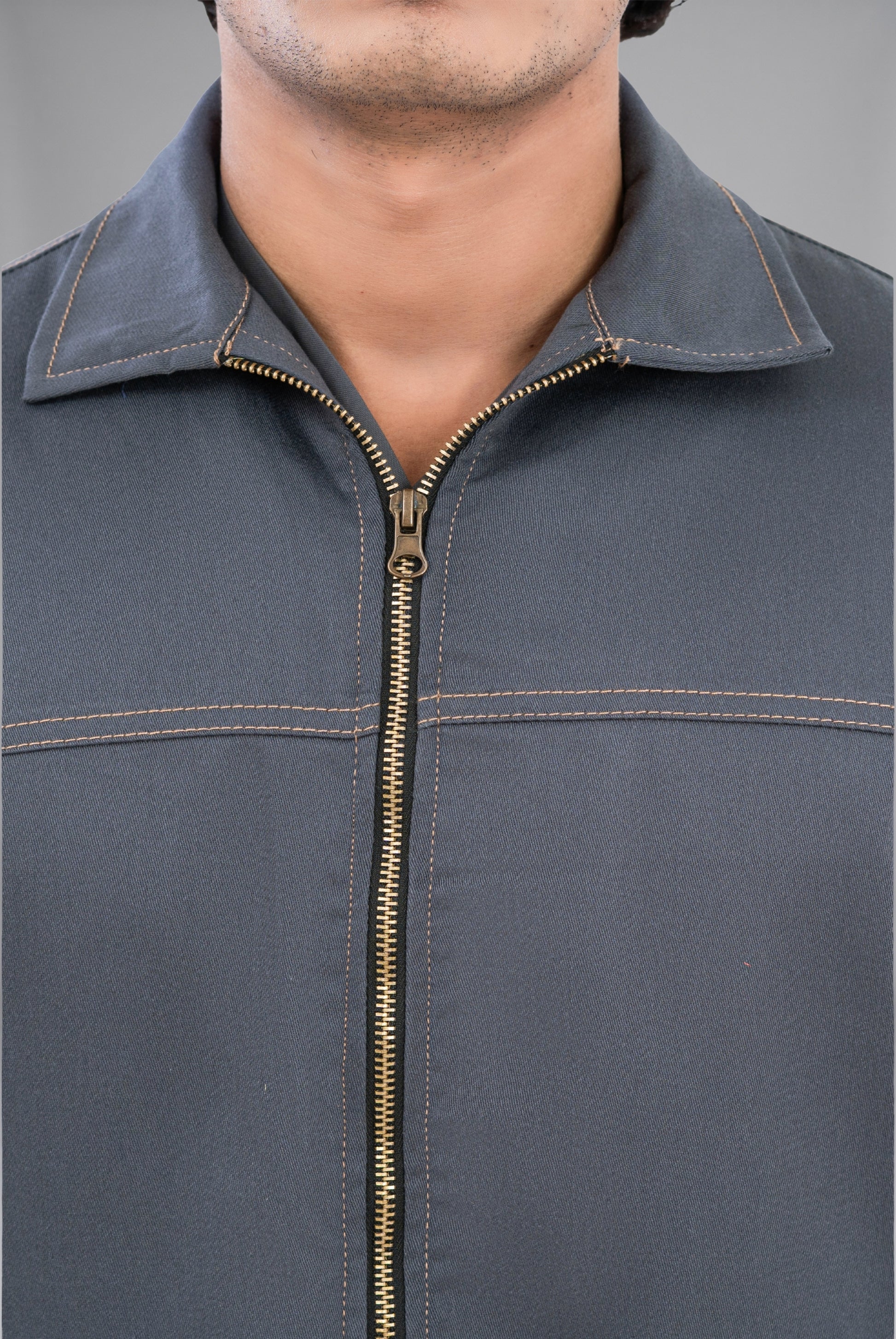 Shop Ash Grey Limited Edition Upper Jacket by GTEX Apparels Pakistan Stylish Premium Apparel with Durable Fabric and Quality Finish 5