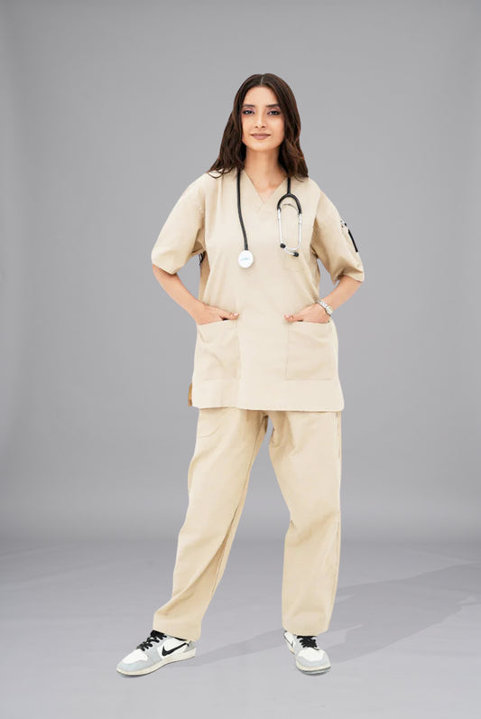 Shop the best  Classic™ Beige Scrub for Women in Pakistan by Gtex Apparels 