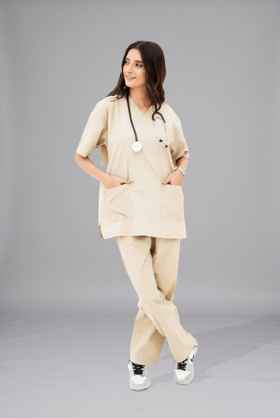 Shop the best  Classic™ Beige Scrub for Women in Pakistan by Gtex Apparels  5