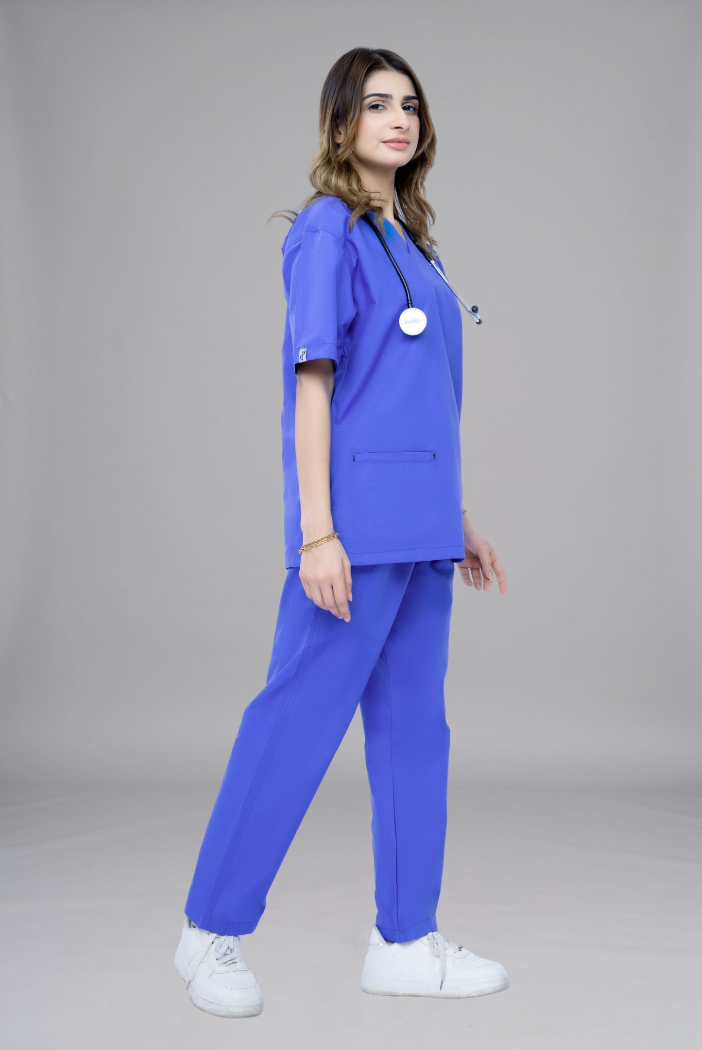 Buy Edge Line™ Sapphire Blue Scrub for Unisex Online in Pakistan | Premium Medical Uniform for Doctors, Nurses & Healthcare Professionals | GTEX Apparels 2