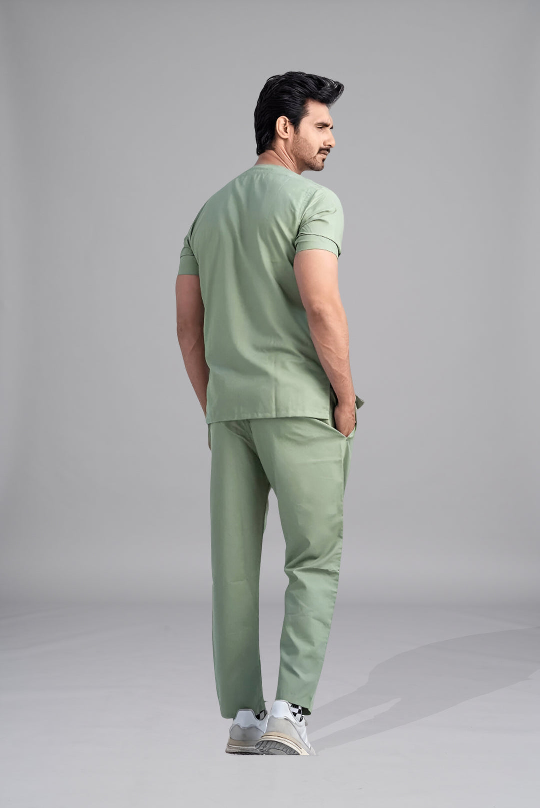Buy Edge Line™ mint green scrubs in Pakistan by Gtex Apparels comfortable workwear for daily use 3