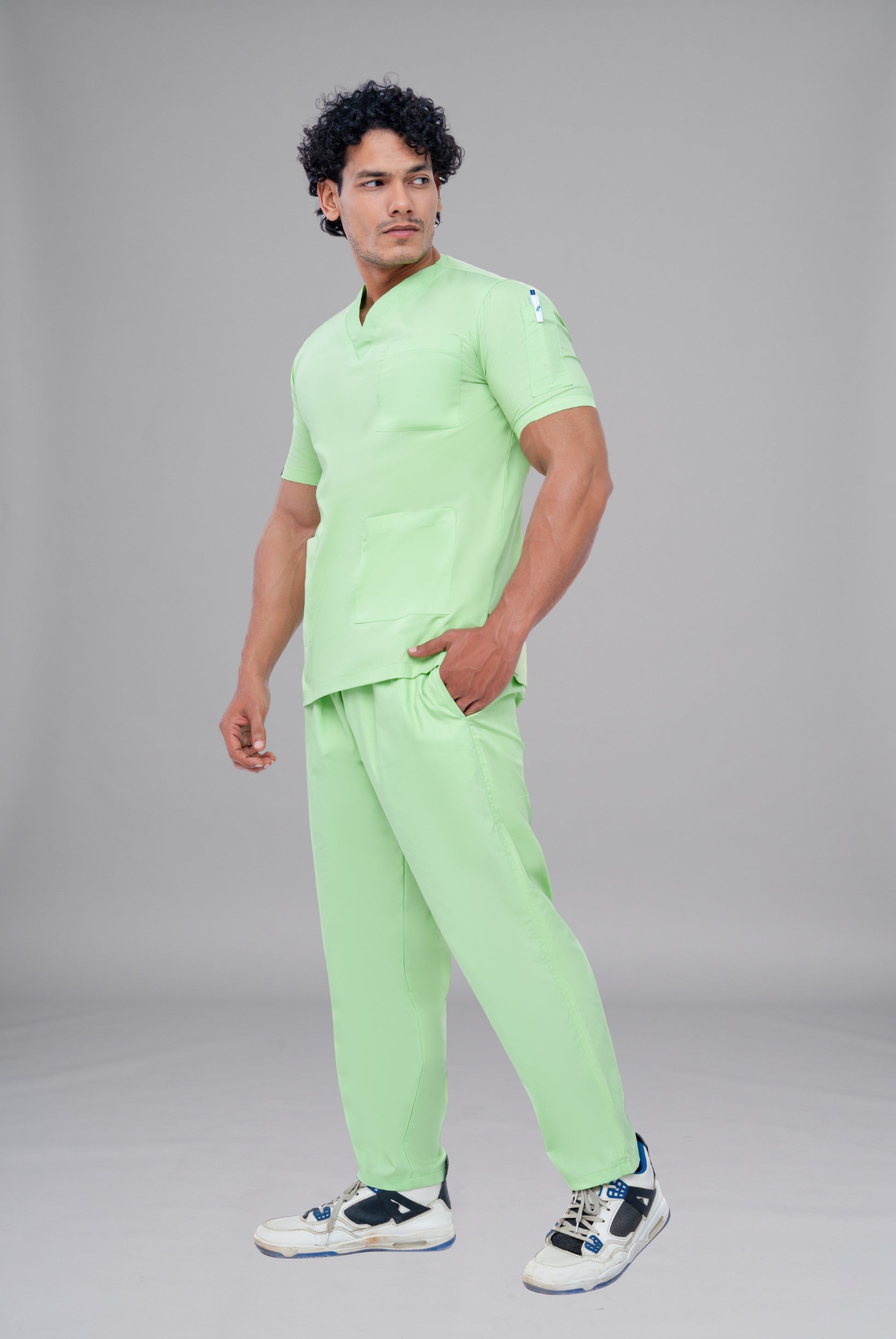 Light Pastel Green Classic Scrub for Unisex Premium Medical Uniform for Doctors Nurses Dentists and Healthcare Professionals in Pakistan2