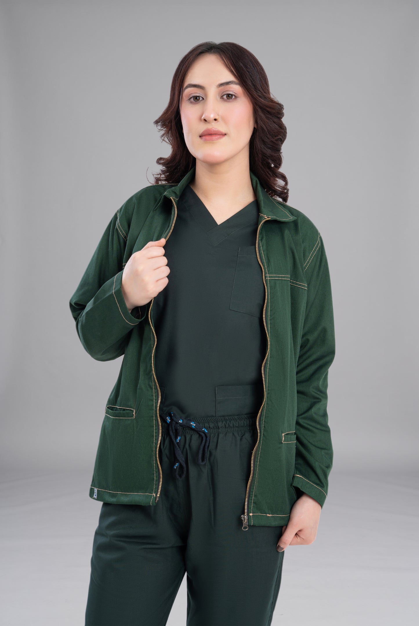 Premium Bottle Green Limited Edition Upper Jacket | GTEX Apparels Pakistan, Trendy Bottle Green Winter Jacket for Men and Women, Perfect for Casual Wear, Outdoor Activities, and Everyday Comfort 1