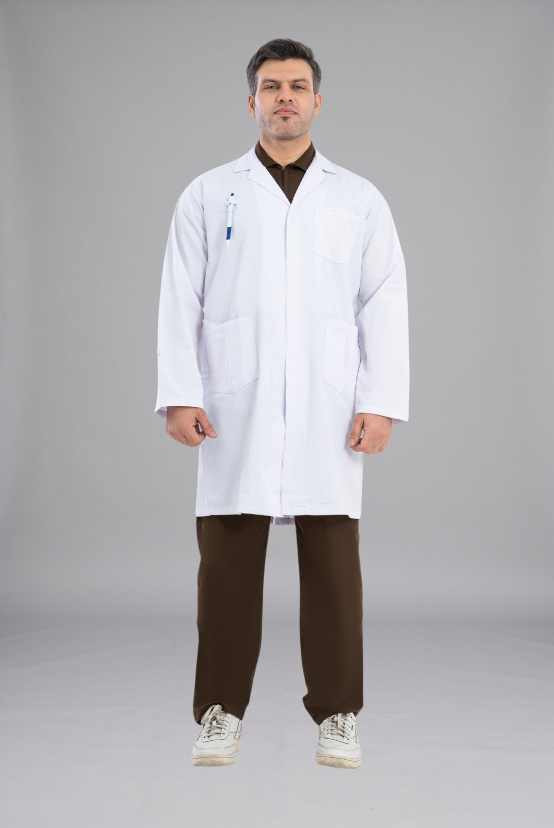 Buy Soft PC Twill Men’s Lab Coat in Pakistan Premium Medical Wear for Doctors Nurses and Healthcare Professionals by GTEX Apparels