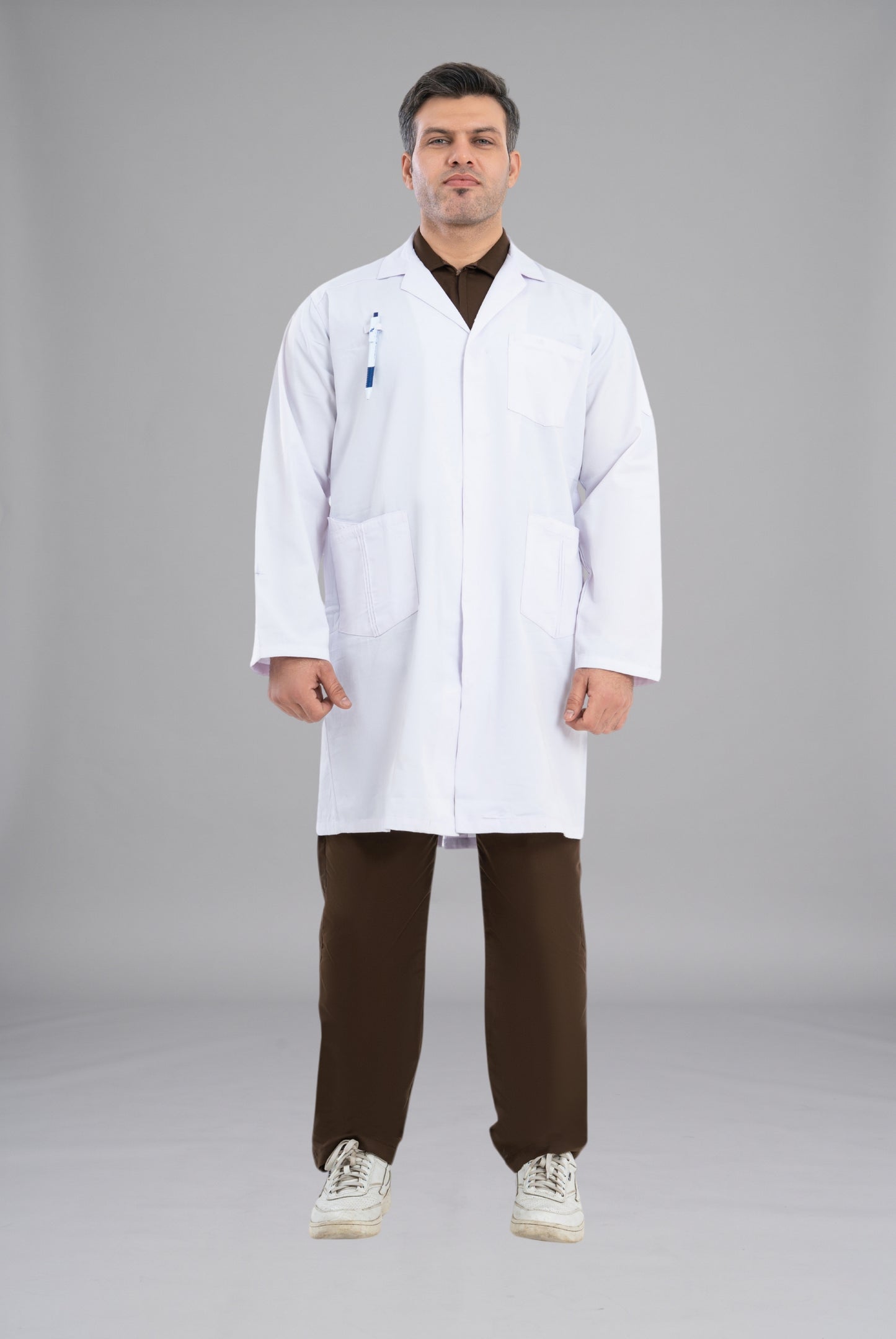Buy Soft PC Twill Men’s Lab Coat in Pakistan Premium Medical Wear for Doctors Nurses and Healthcare Professionals by GTEX Apparels