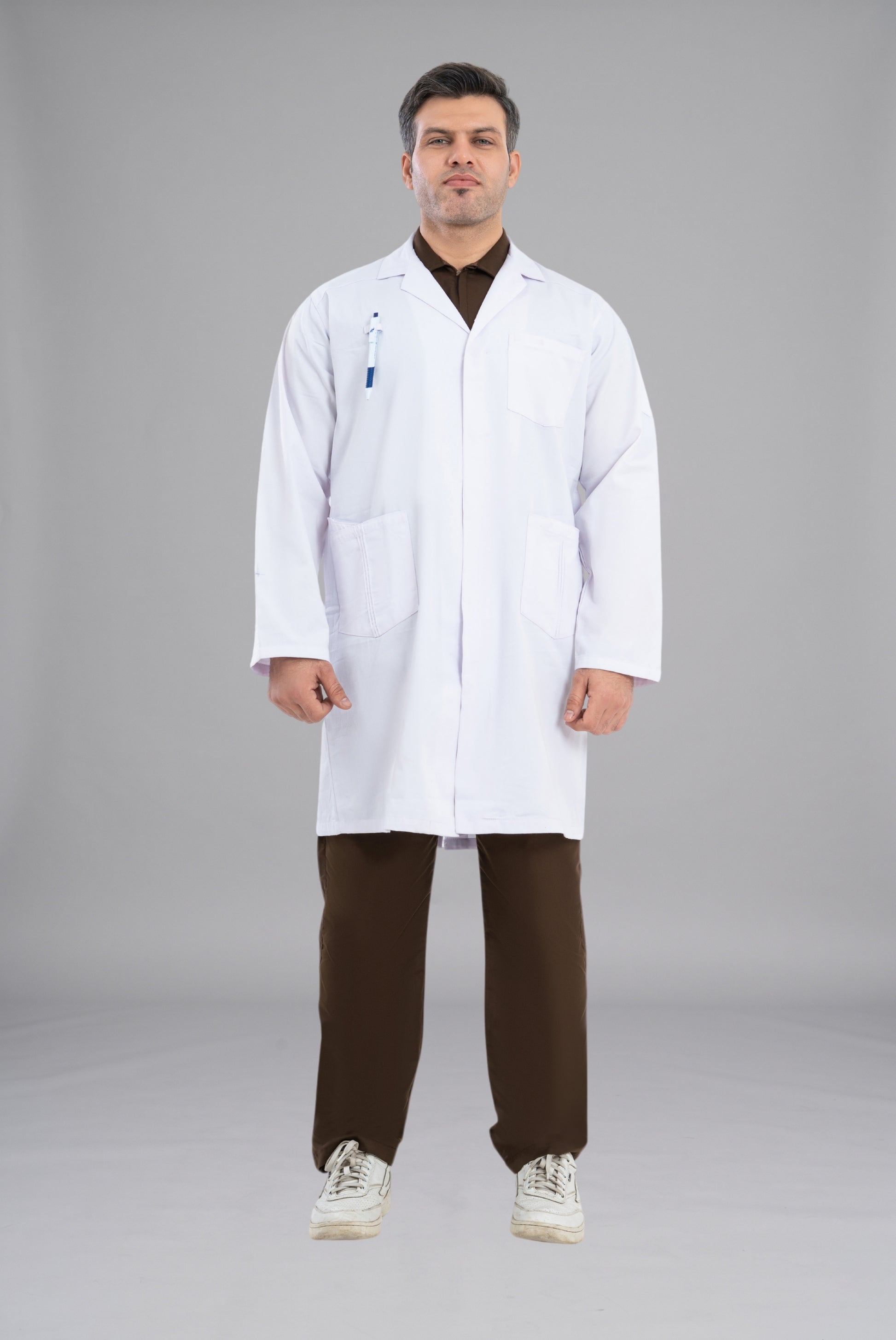 Buy Soft PC Twill Men’s Lab Coat in Pakistan Premium Medical Wear for Doctors Nurses and Healthcare Professionals by GTEX Apparels