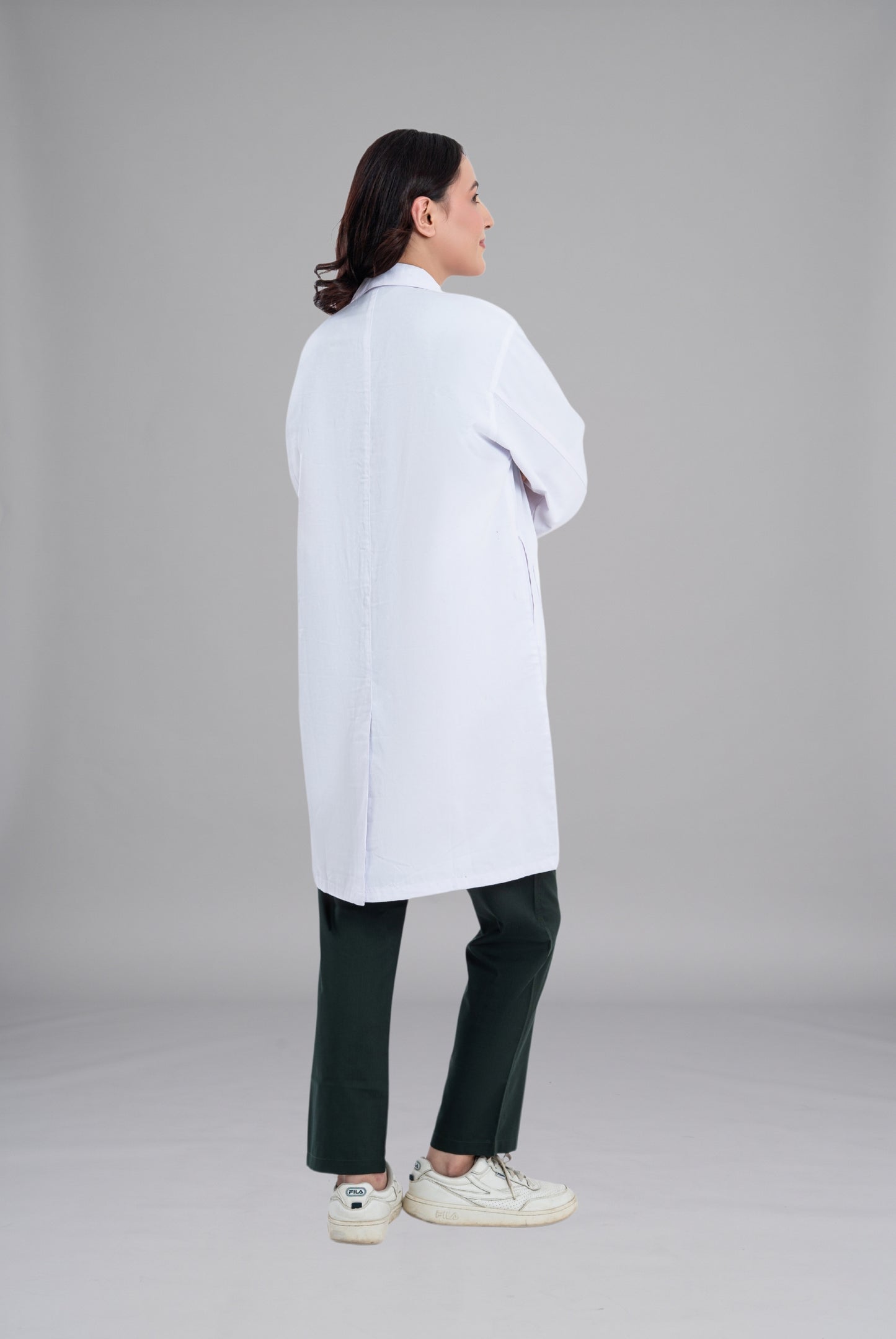 Shop Soft Twill Women’s Lab Coat in Pakistan Premium Medical Wear for Doctors Nurses and Healthcare Professionals by GTEX Apparels 4