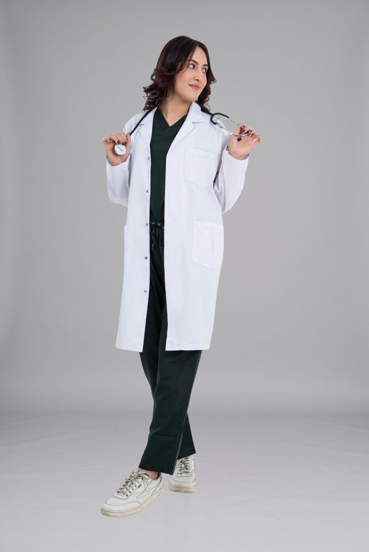 Buy Soft Twill Women’s Lab Coat in Pakistan Premium Medical Wear for Doctors, Nurses, and Healthcare Professionals by GTEX Apparels 3