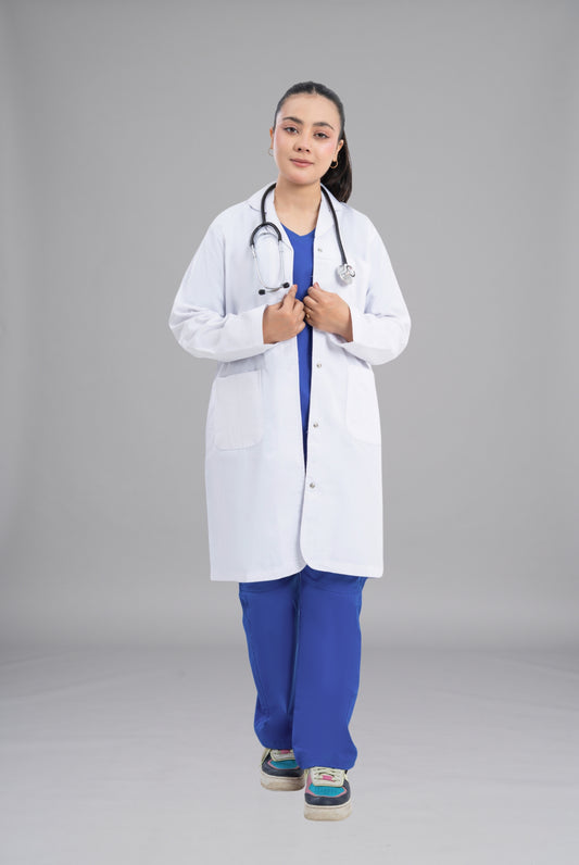 Soft Twill Women’s Lab Coats in Pakistan Premium Medical Wear for Doctors Nurses and Healthcare Professionals by GTEX Apparels
