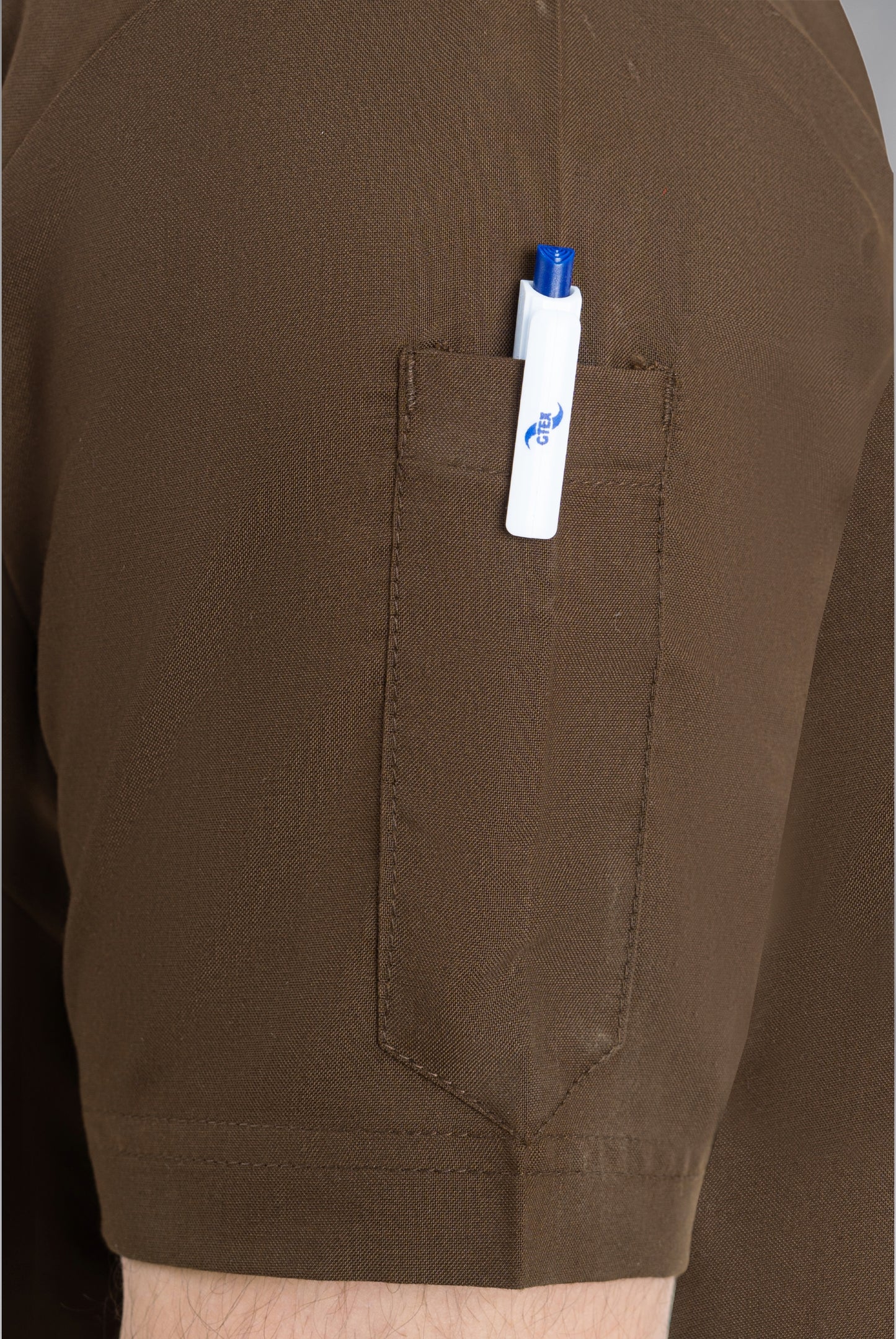 Chocolate Brown Zip Neck Unisex Scrub Premium Medical Uniform for Doctors Nurses and Healthcare Professionals by GTEX Apparels Pakistan 8