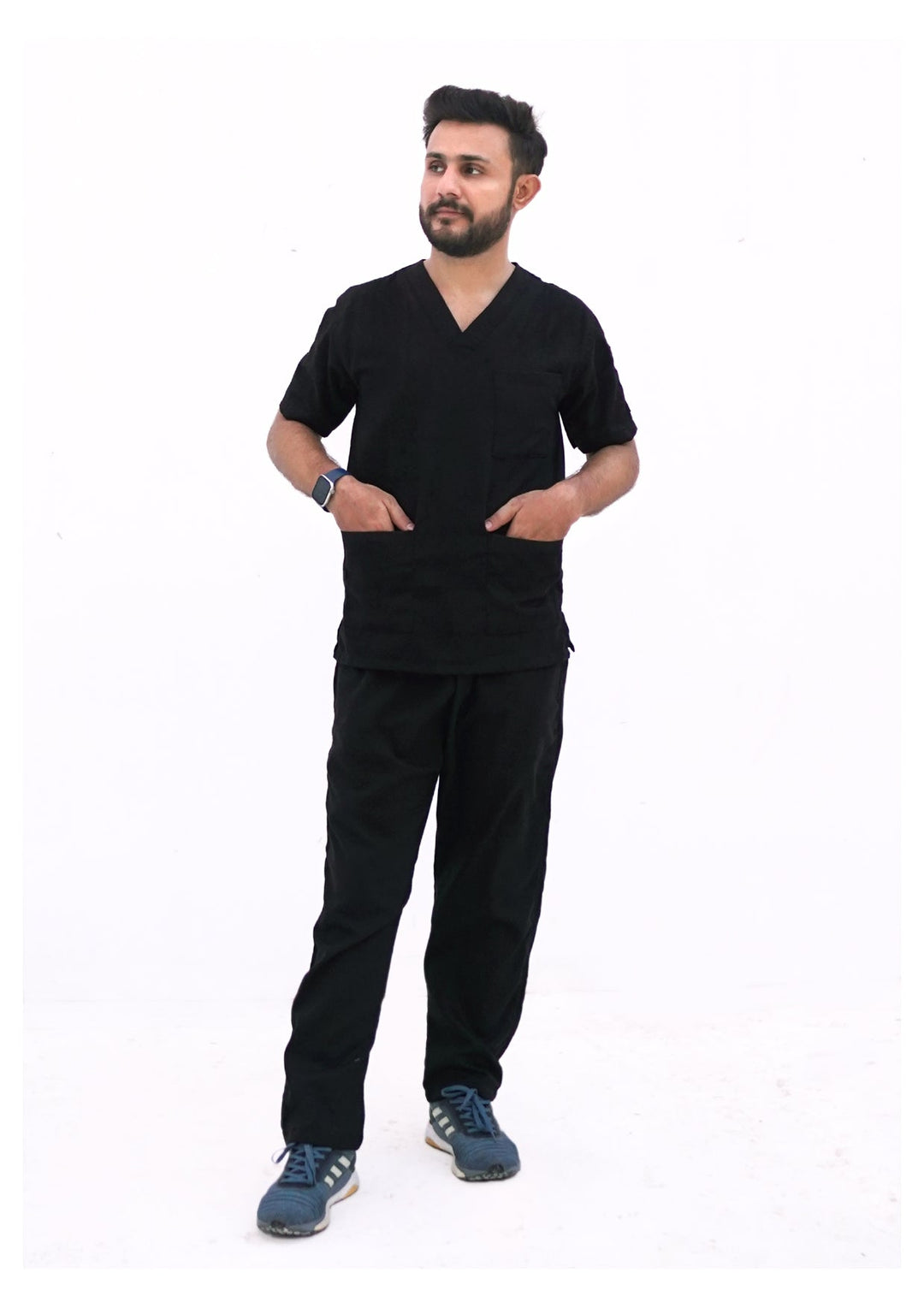Classic™ Black Scrub Suit for Men by GTEX Apparels Pakistan