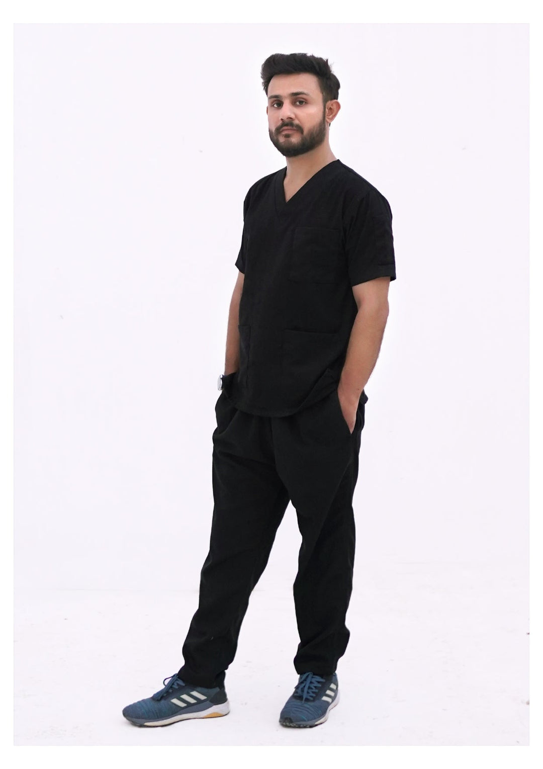 Classic™ Black Scrub Suit for Men by GTEX Apparels Pakistan