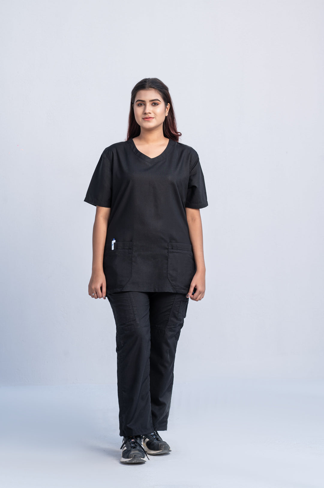 Classic Curve™ Black Scrub Suit for Women by GTEX Apparels Pakistan 