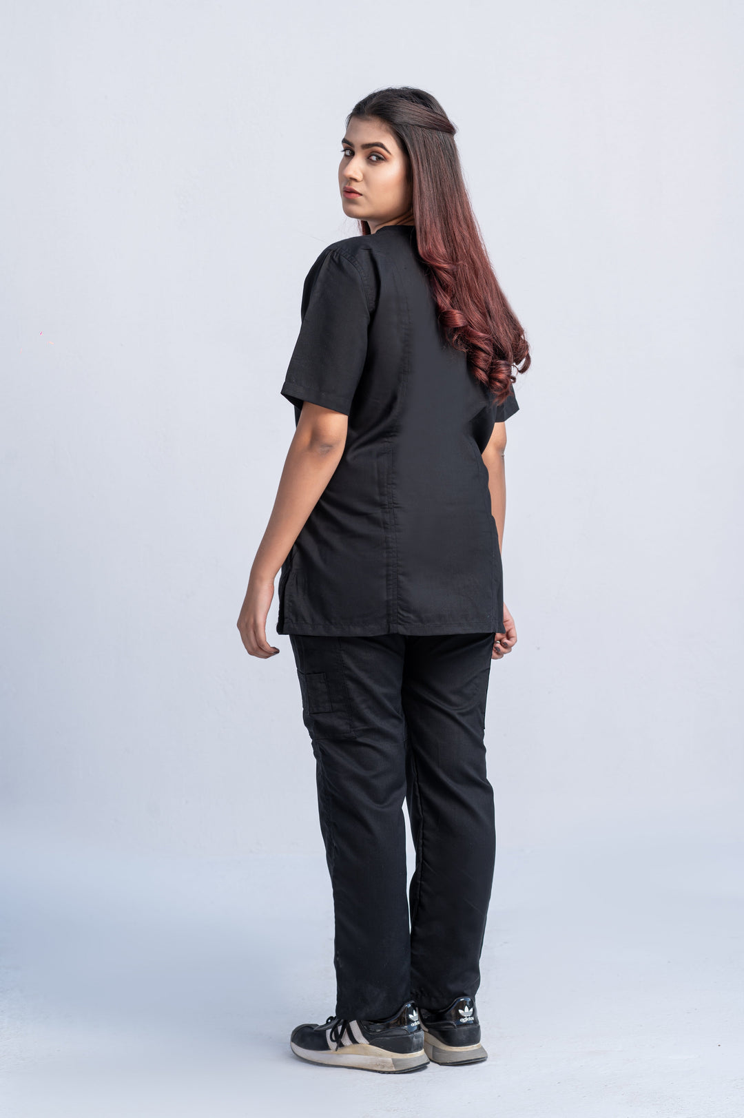 Classic Curve™ Black Scrub Suit for Women by GTEX Apparels Pakistan 