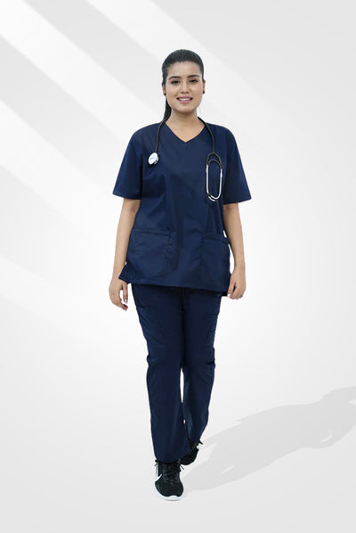 Shop Classic Curve™ Navy Blue Scrub for Women – GTEX Apparels 1