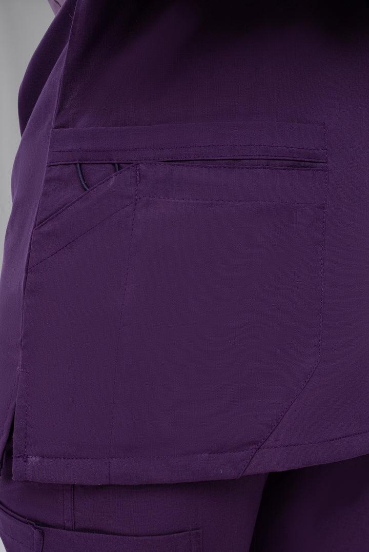 Buy Classic Curve purple scrubs for women in Pakistan by Gtex Apparels comfortable workwear for daily use 5