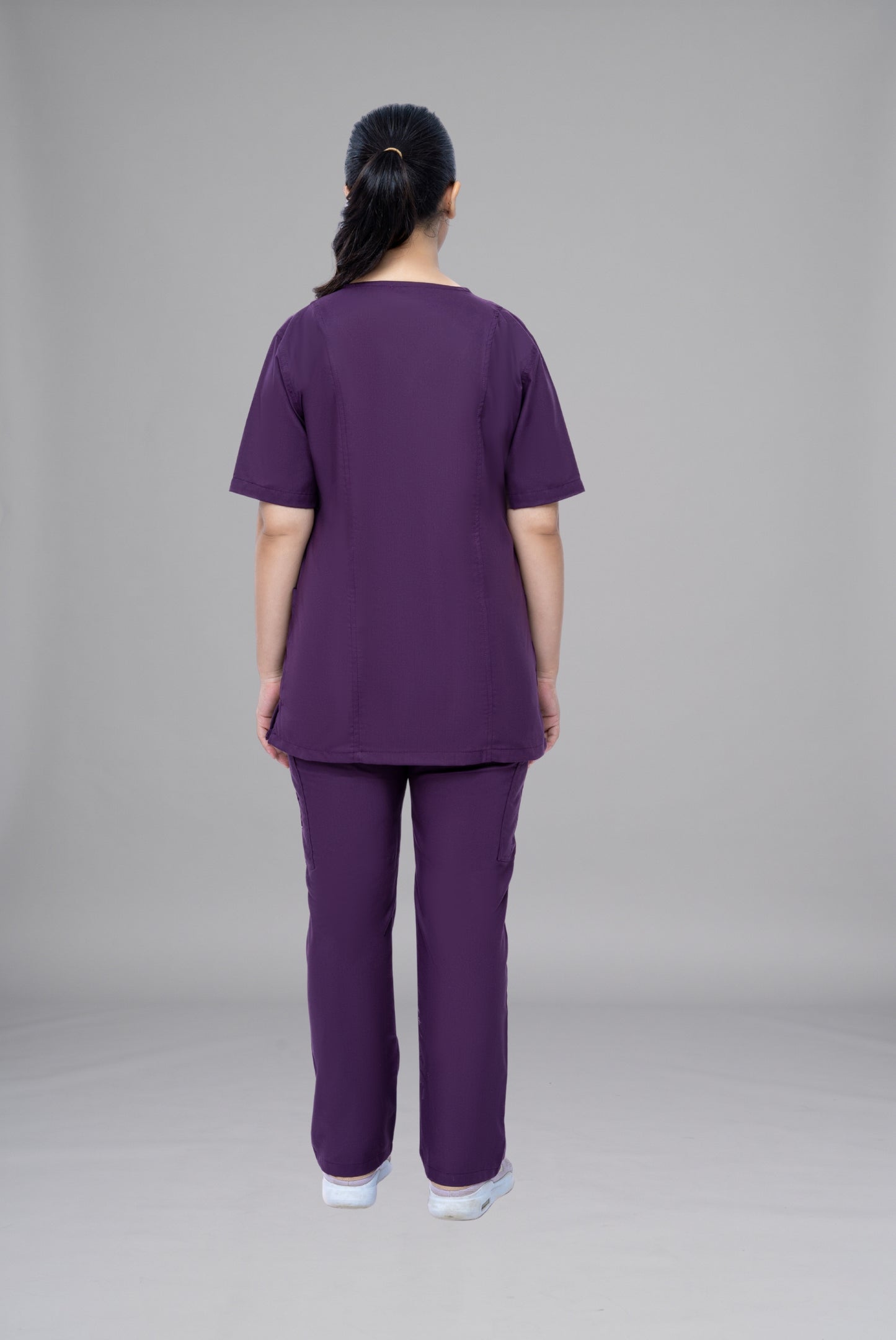 Buy Classic Curve purple scrubs for women in Pakistan by Gtex Apparels comfortable workwear for daily use 7