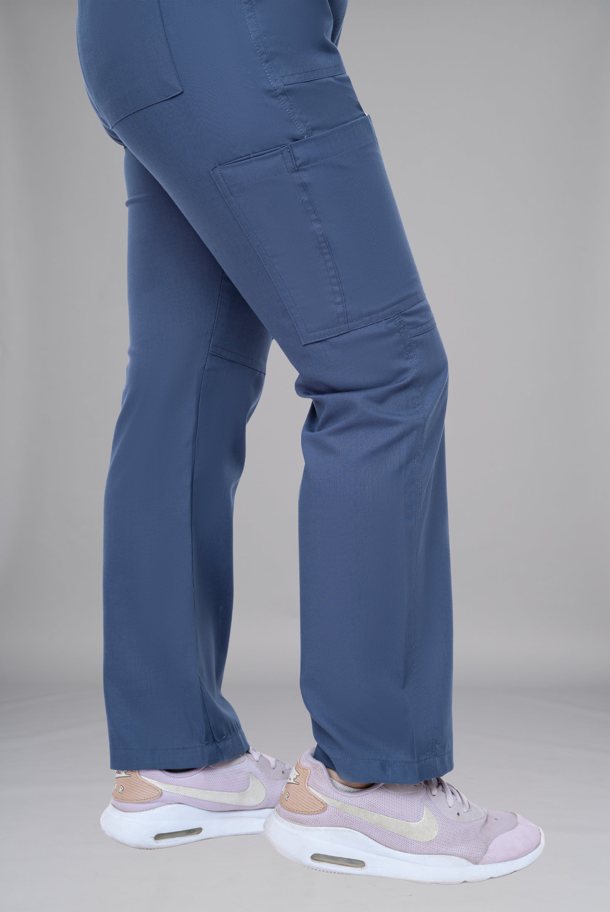 Buy Classic Curve™ steel grey scrub for women by Gtex Apparels in Pakistan, designed for practical healthcare work environments 5