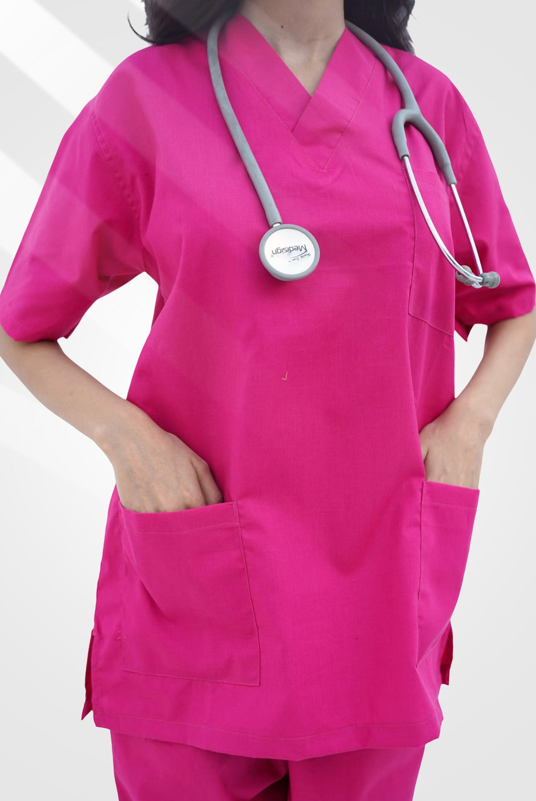 Classic™ Deep Pink Scrub Suit for Women by GTEX Apparels Pakistan