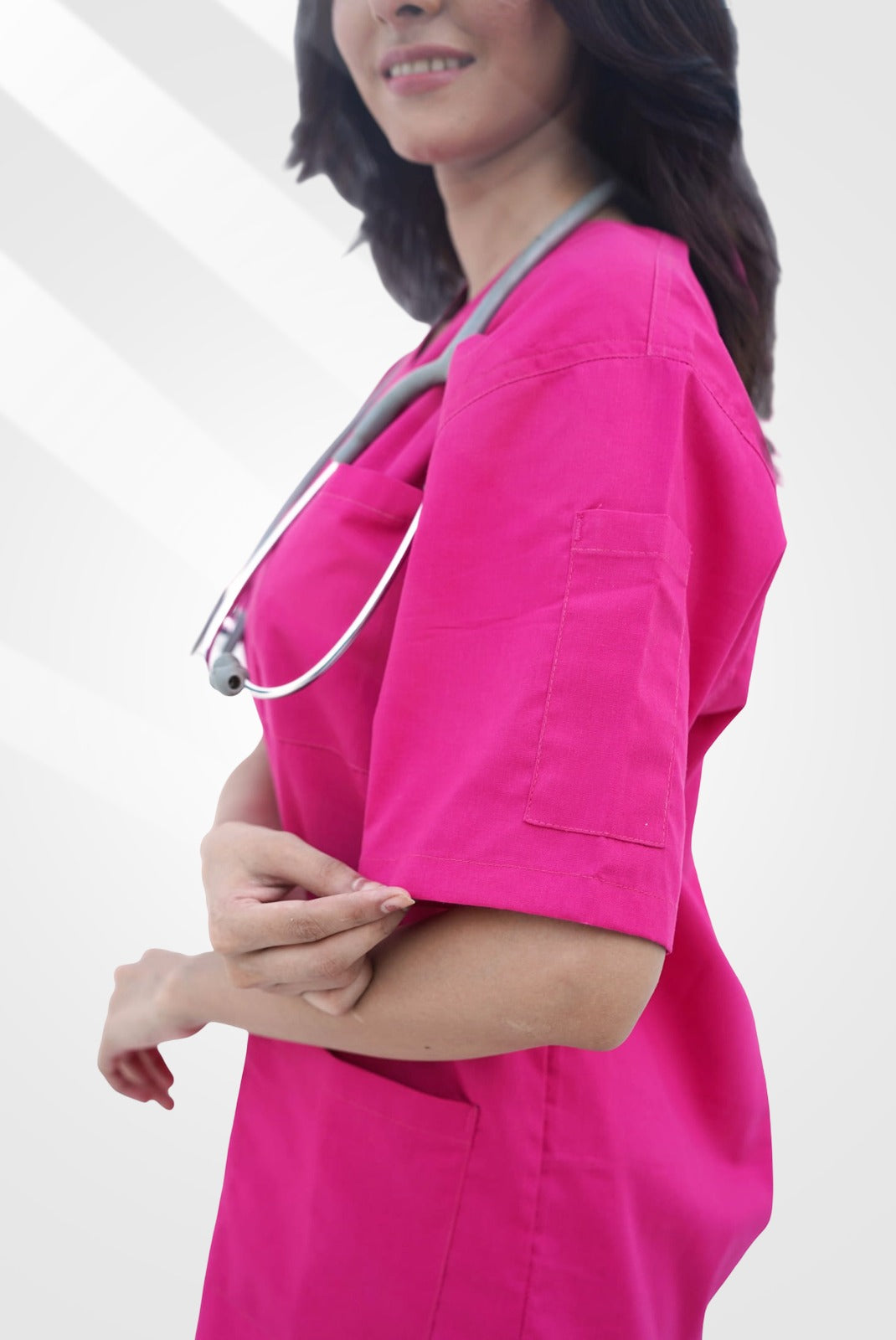 Classic™ Deep Pink Scrub Suit for Women by GTEX Apparels Pakistan