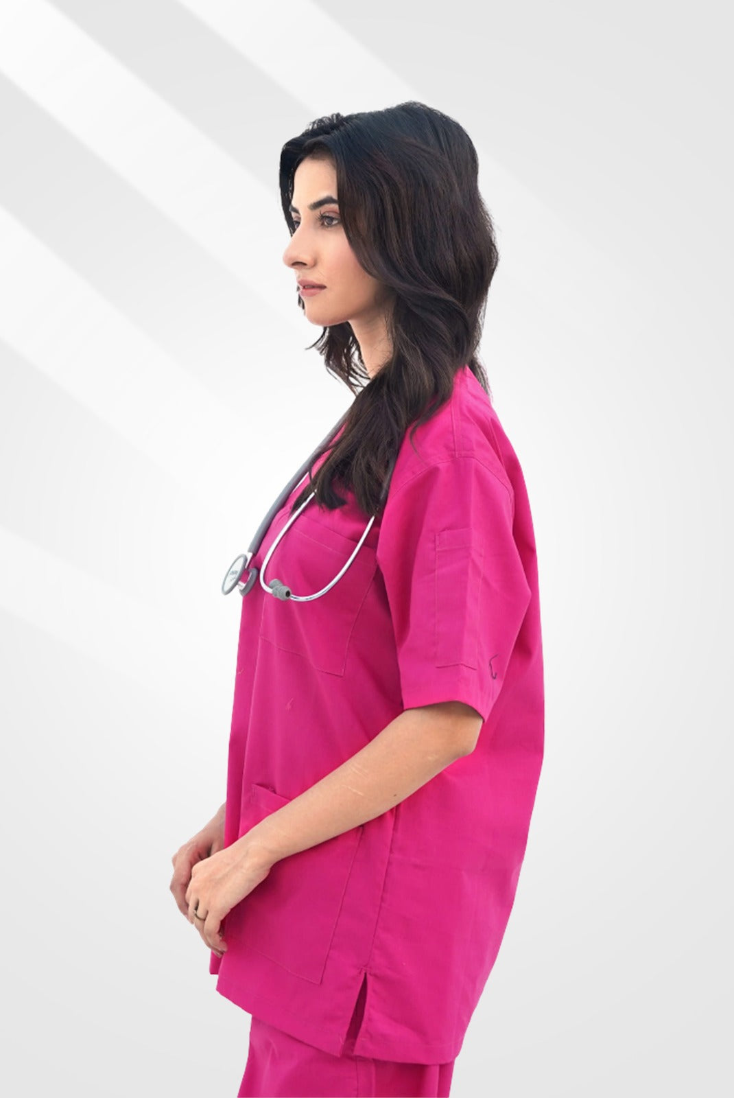 Classic™ Deep Pink Scrub Suit for Women by GTEX Apparels Pakistan