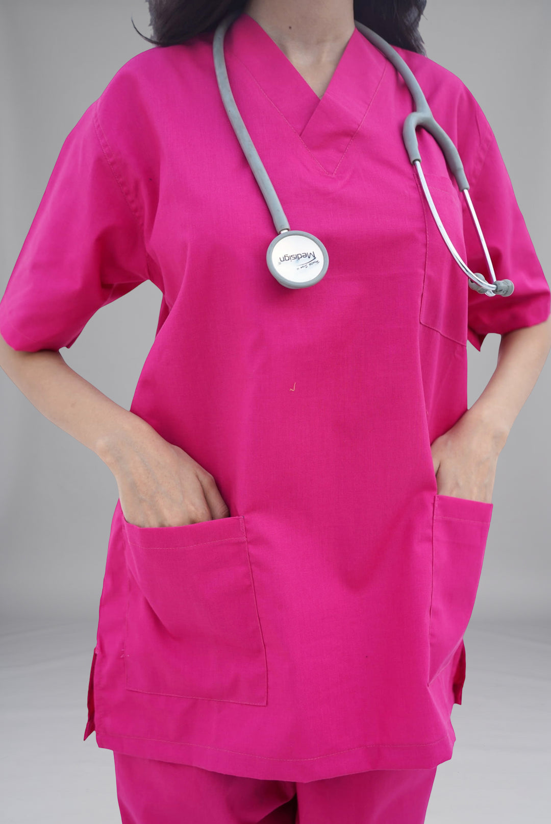 Buy Classic™ deep pink scrubs for women in Pakistan by Gtex Apparels, comfortable workwear for daily use 
3