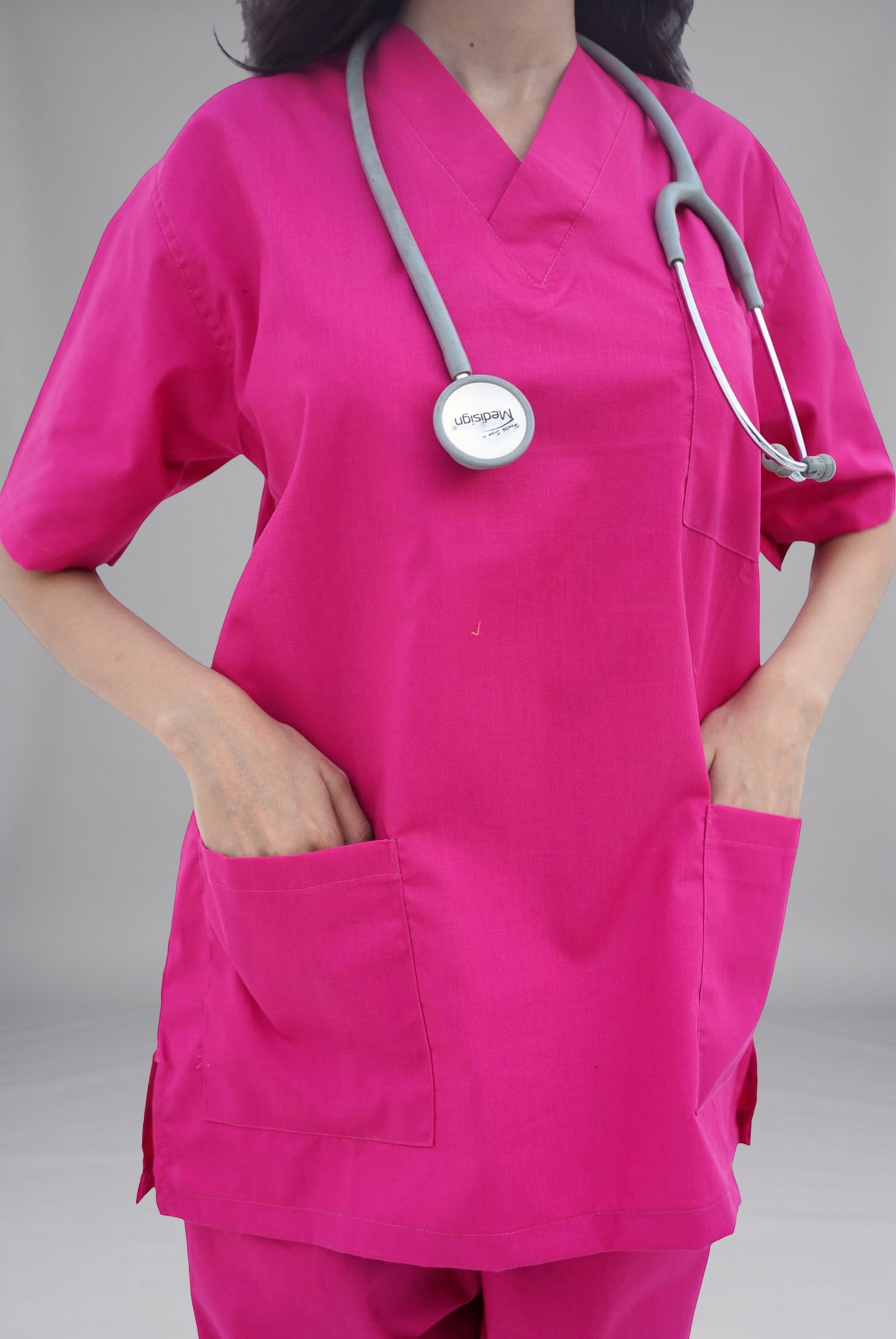 Buy Classic™ deep pink scrubs for women in Pakistan by Gtex Apparels, comfortable workwear for daily use 
3