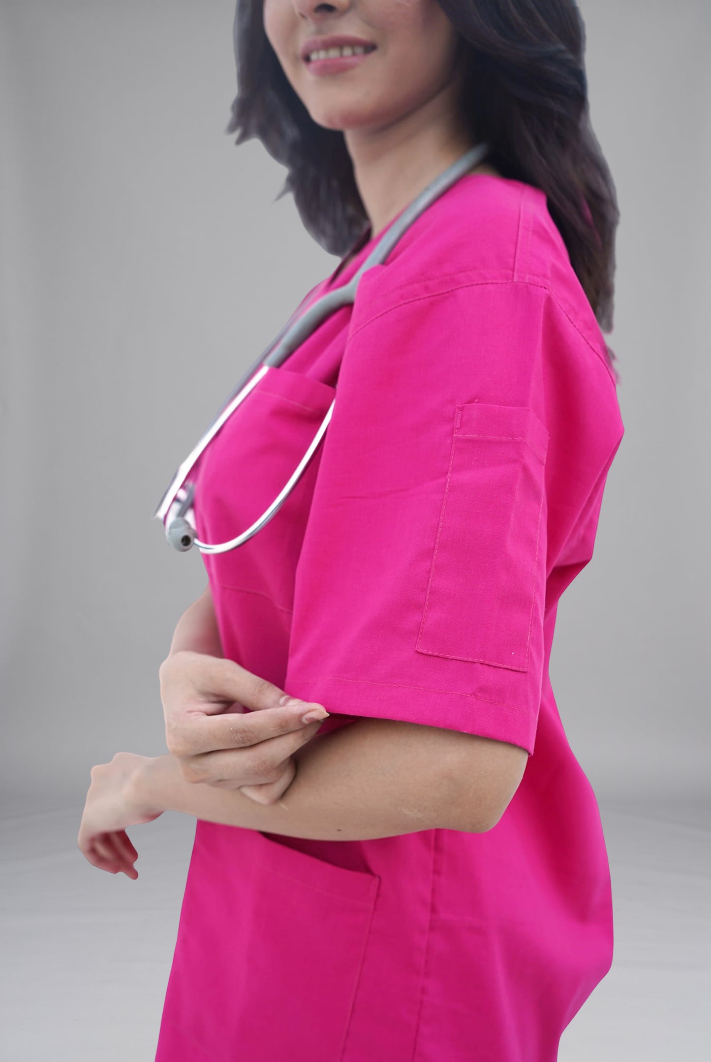 Buy Classic™ deep pink scrubs for women in Pakistan by Gtex Apparels, comfortable workwear for daily use 
5