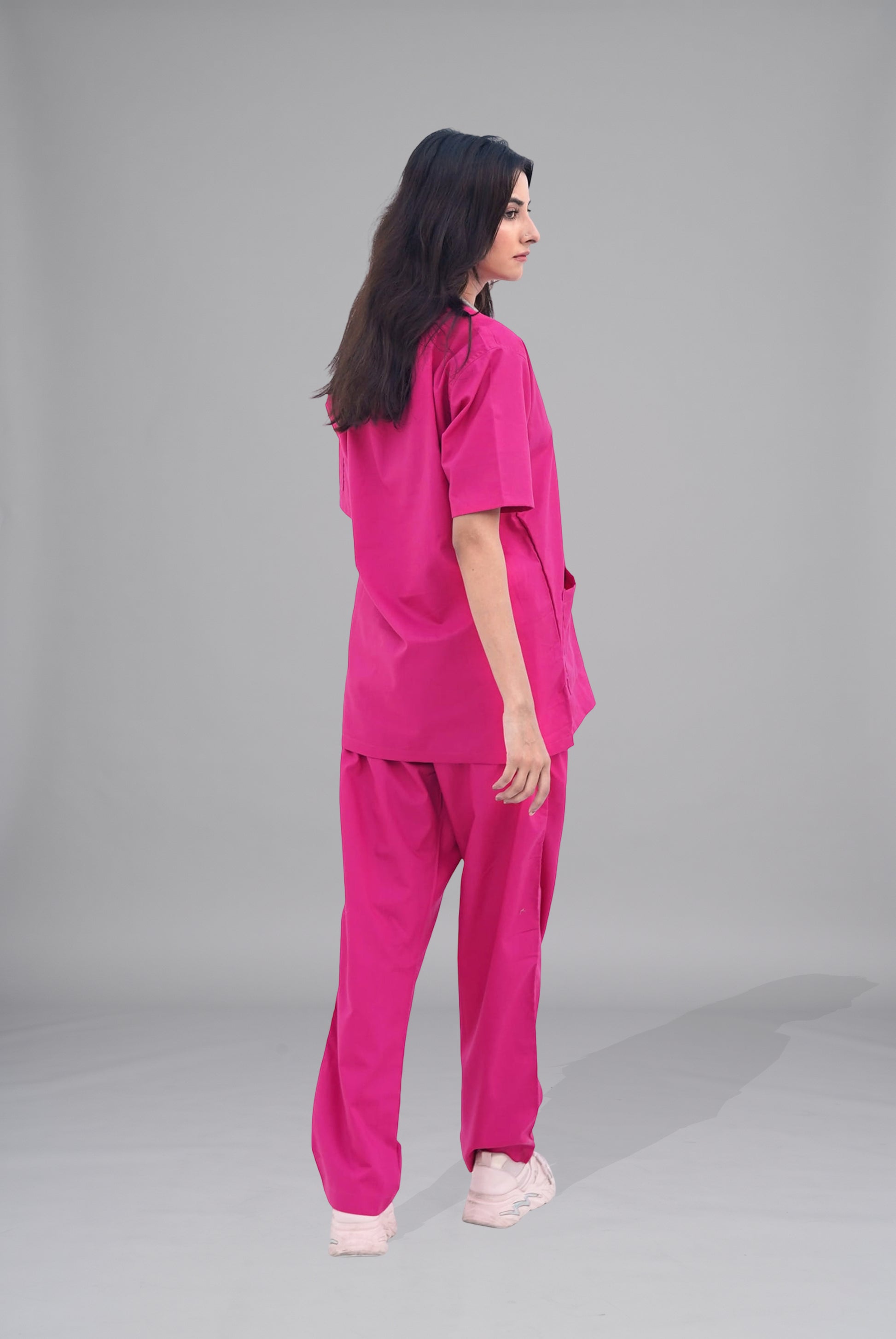Buy Classic™ deep pink scrubs for women in Pakistan by Gtex Apparels, comfortable workwear for daily use 
6