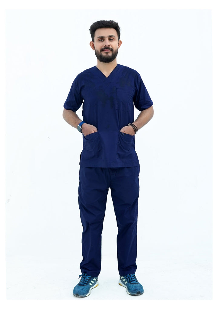 Classic Navy Blue Scrub Suit for Men by GTEX Apparels Pakistan