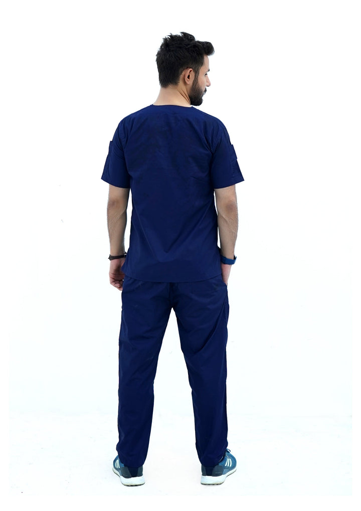 Classic Navy Blue Scrub Suit for Men by GTEX Apparels Pakistan