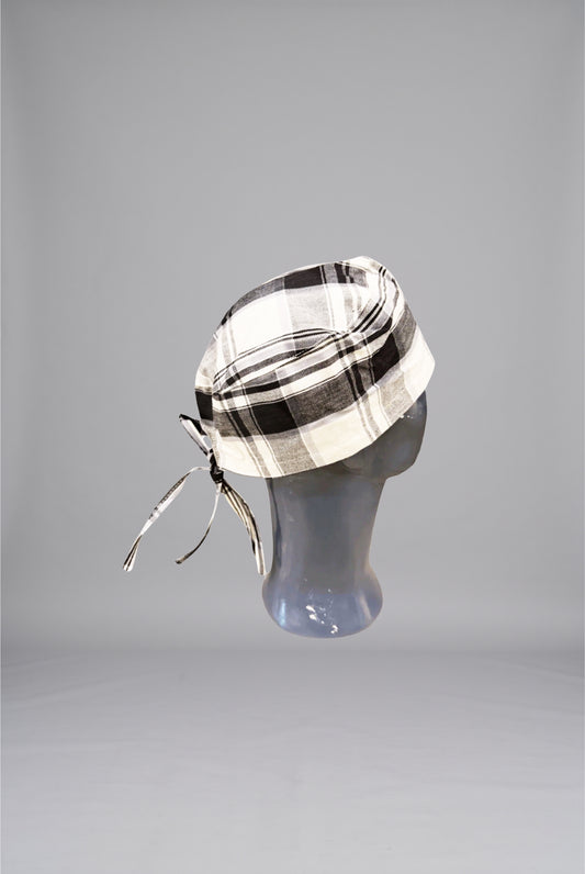 Classic Plaid Surgical Cap by GTEX Apparels Pakistan – Premium Reusable Medical Scrub Cap for Doctors, Nurses, Surgeons, and Healthcare Professionals 1
