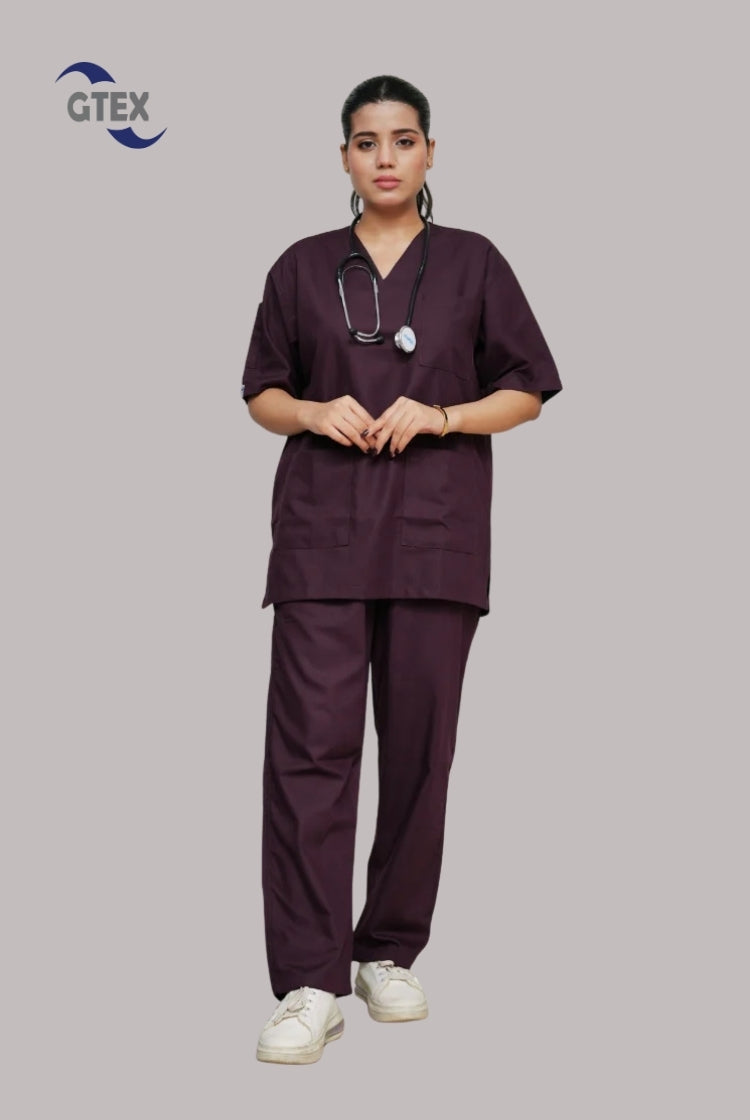Classic™ Wine Scrub Suit for Women by GTEX Apparels Pakistan