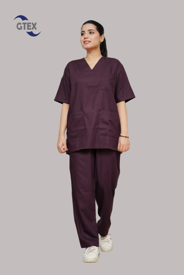 Classic™ Wine Scrub Suit for Women by GTEX Apparels Pakistan
