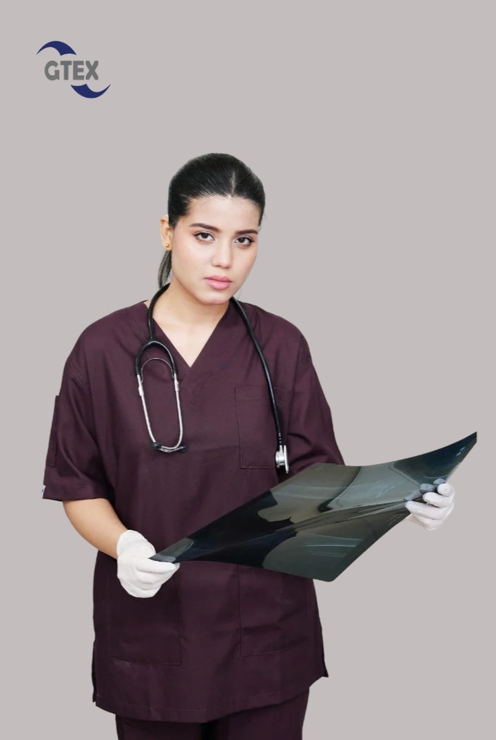 Classic™ Wine Scrub Suit for Women by GTEX Apparels Pakistan
