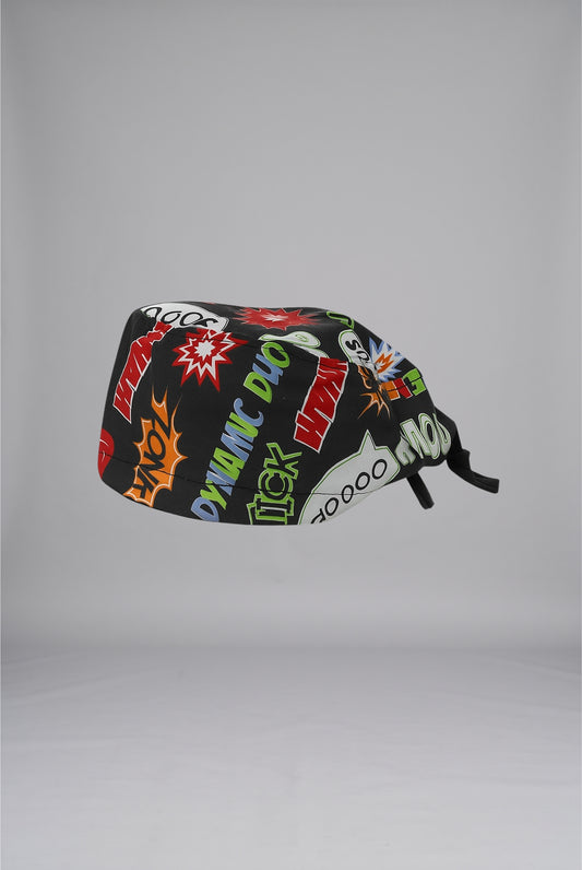 Comic Print surgical cap | GTEX Apparels Pakistan 1