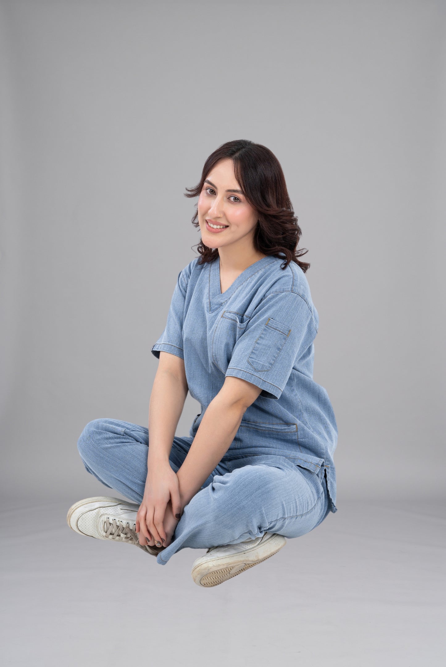 Buy denim light scrub for unisex in Pakistan by Gtex Apparels comfortable workwear for daily use 11
