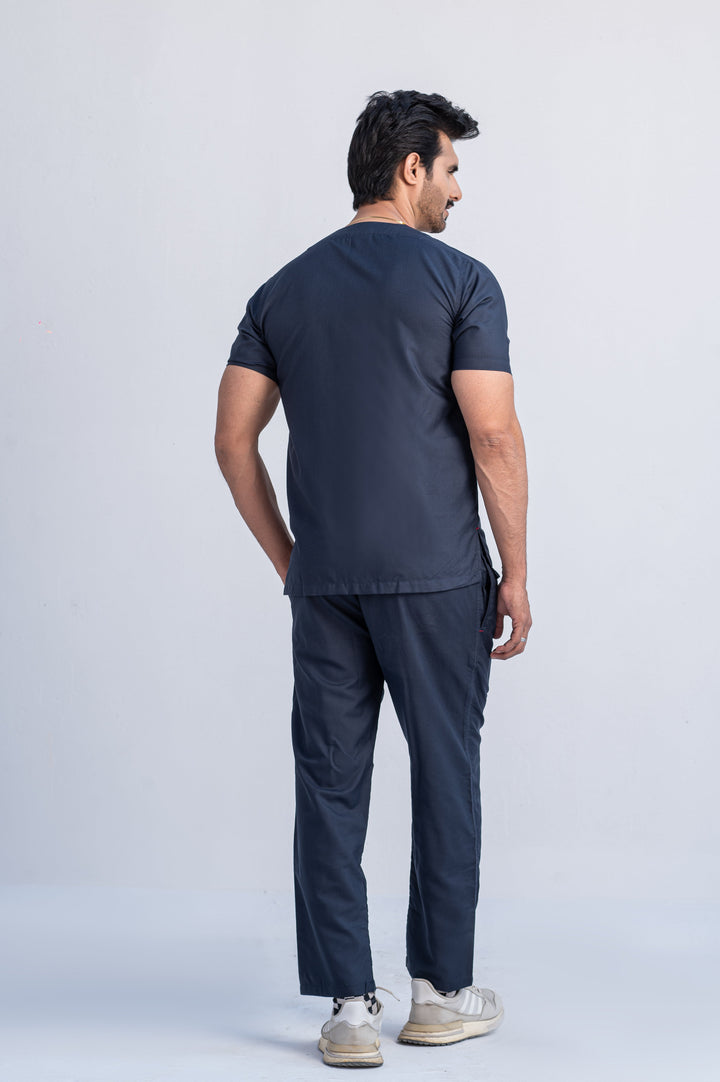 Edge Line™ Aqua Blue Scrub Suit for Men by GTEX Apparels Pakistan