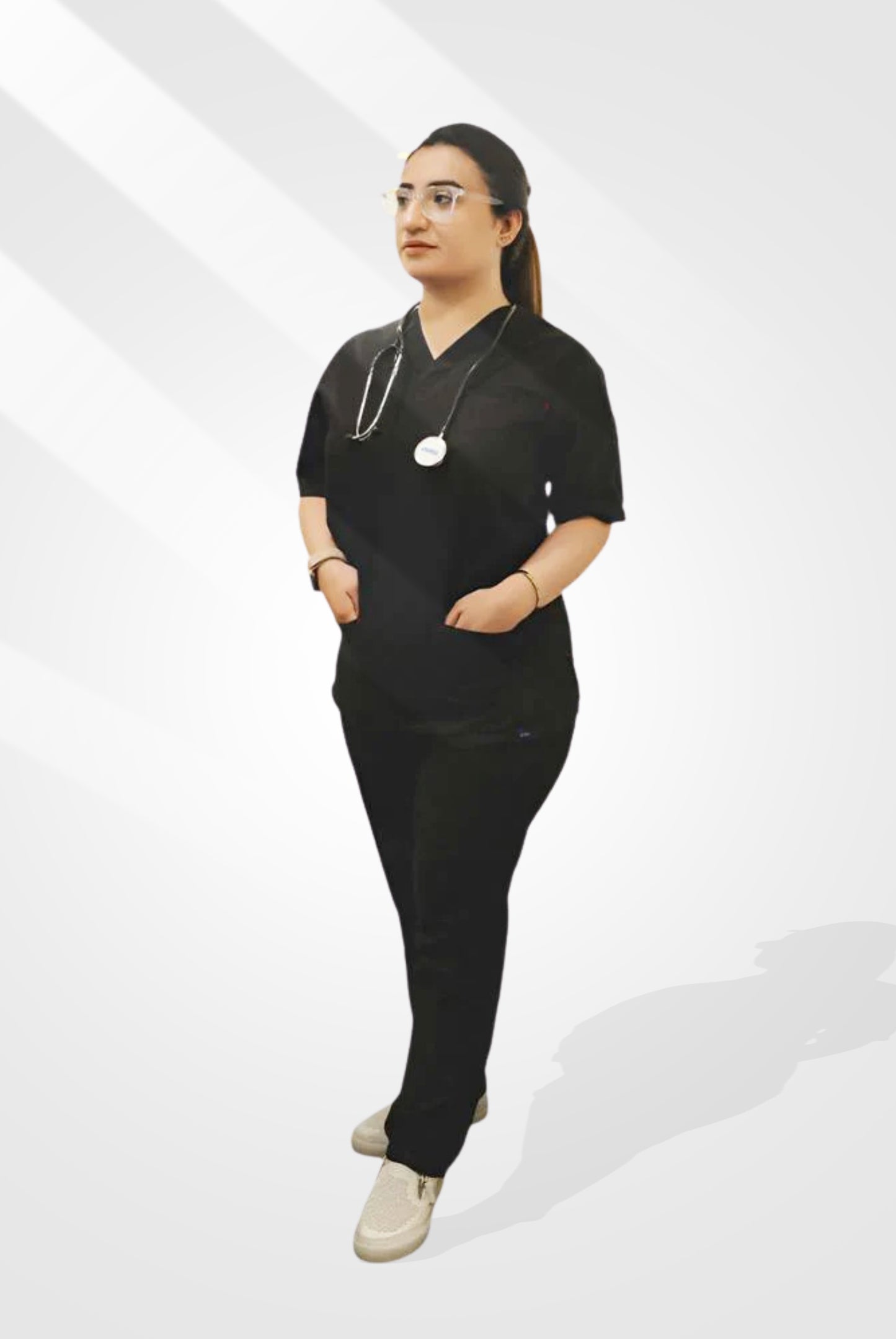 Edge Line™ Black Scrub Suit for Unisex by GTEX Apparels Pakistan