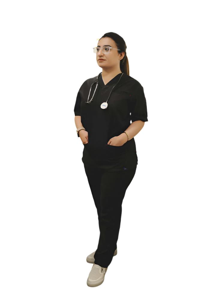 Edge Line™ Black Scrub Suit for Unisex by GTEX Apparels Pakistan