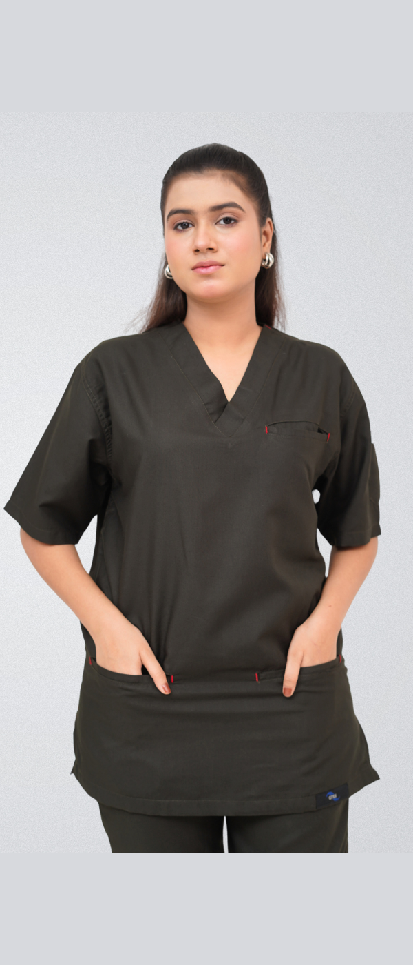 Edge Line™ Black Scrub Suit for Women by GTEX Apparels Pakistan