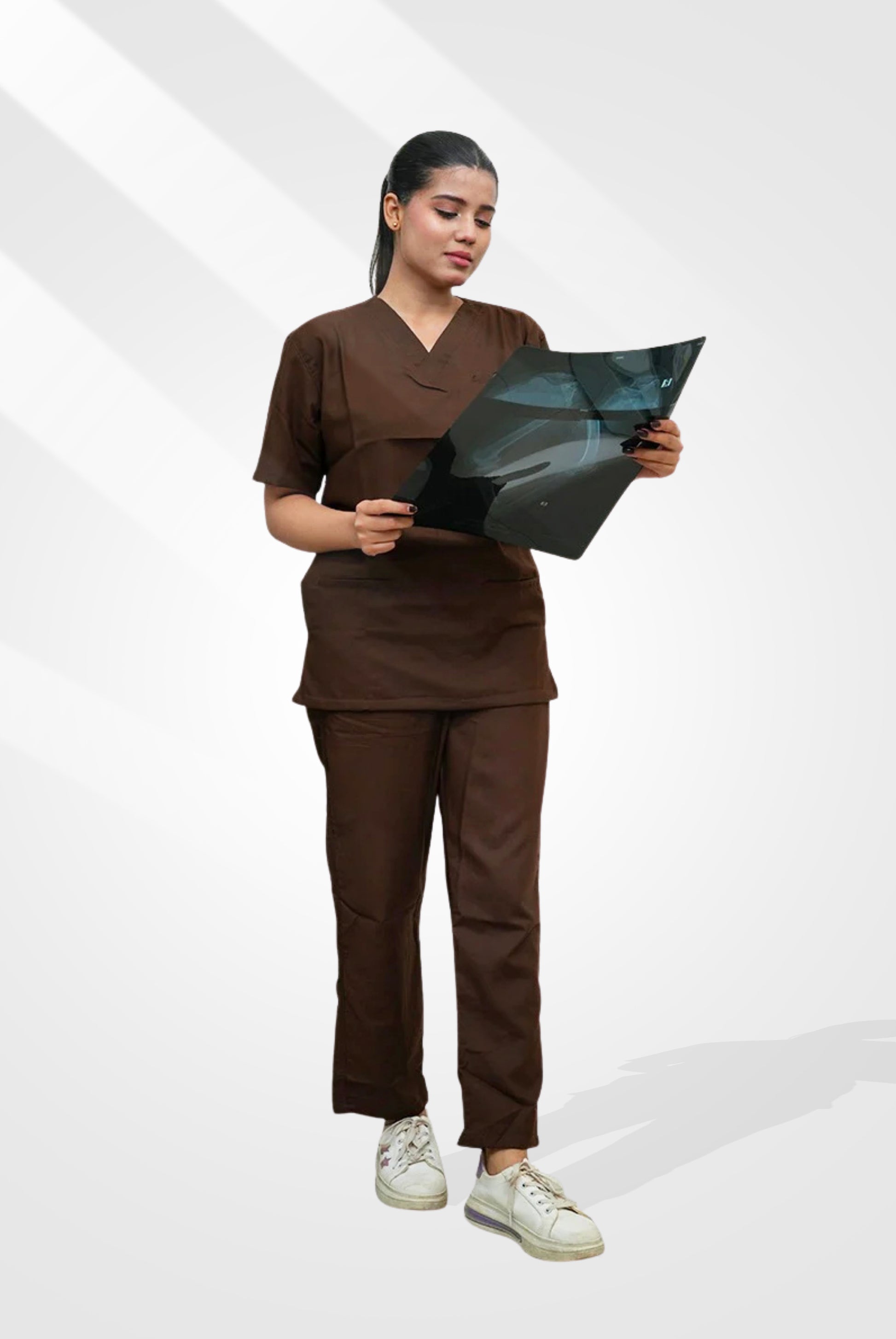 Edge Line™ Dark Brown Scrub Suit for Unisex by GTEX Apparels Pakistan