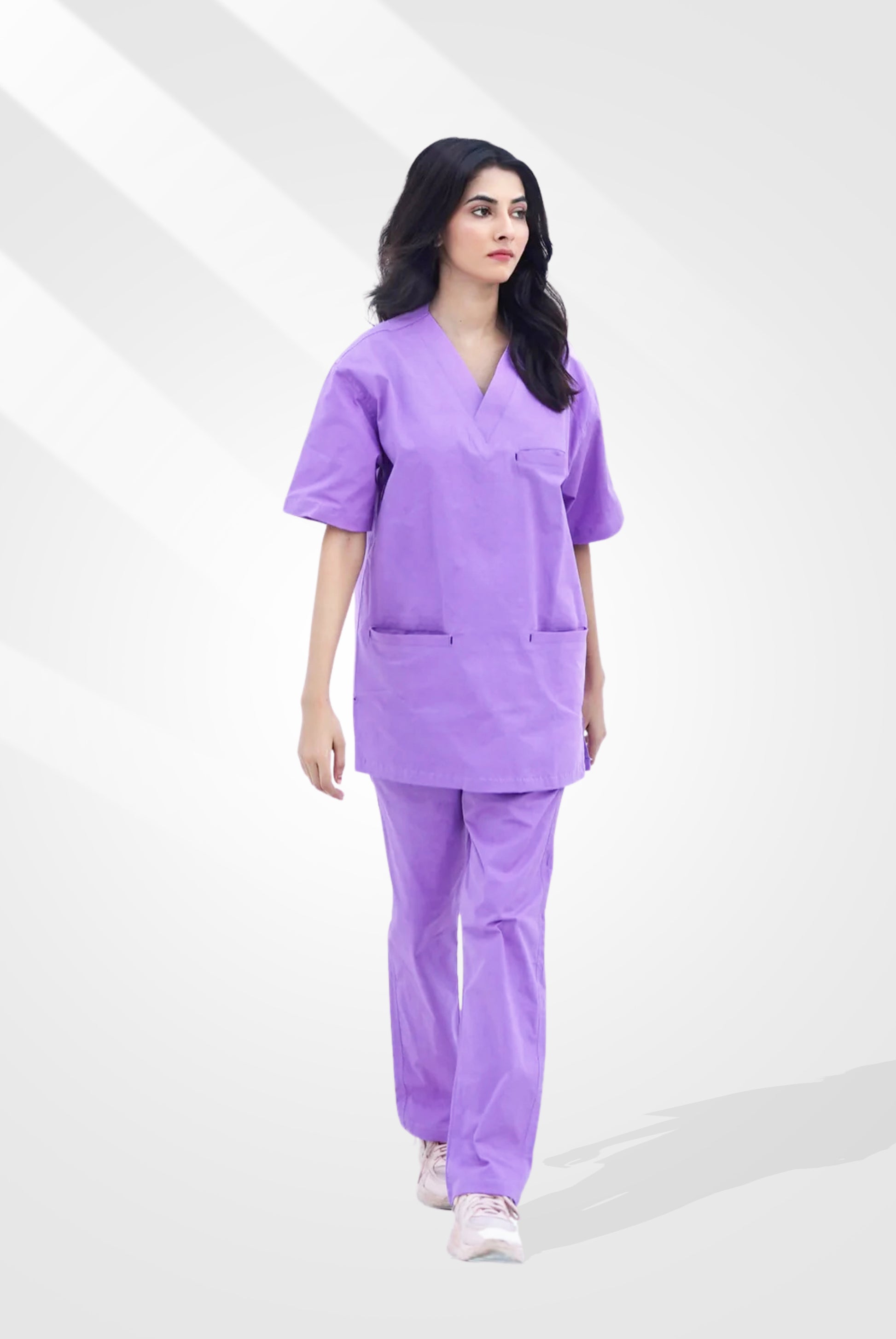 Edge Line™ Lilac Scrub Suit for Unisex by GTEX Apparels Pakistan